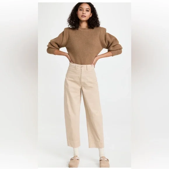 Apiece Apart - Mari Barrel Pant in Stone (Khaki) - Size 0